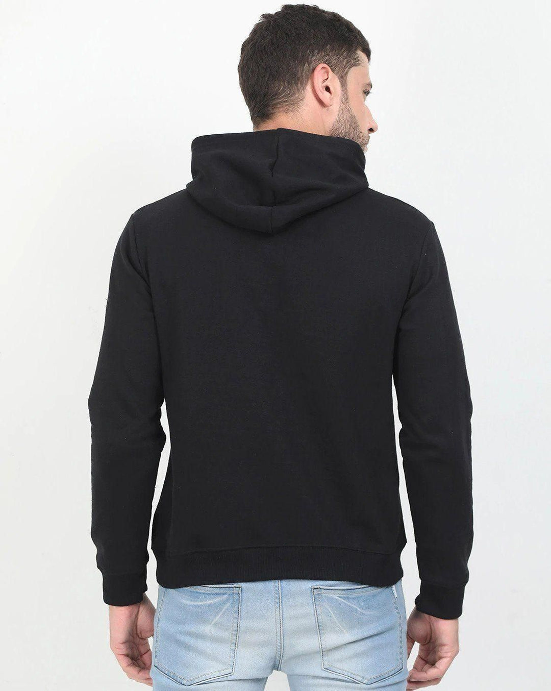 Cotton Blend Printed Full Sleeves Mens Hooded Neck T-Shirt